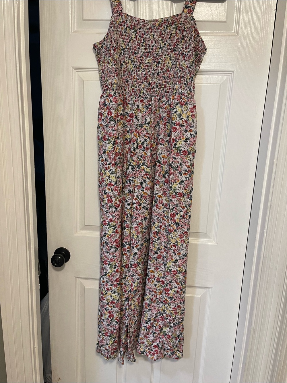 Floral Smocked jumpsuit - Pink Floral - Picture 4 of 5